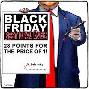 «Черная пятница. Лучшая из возможных сделка. 28 пунктов по цене одного!» Это нидерландская газета De Limburger так отжигает