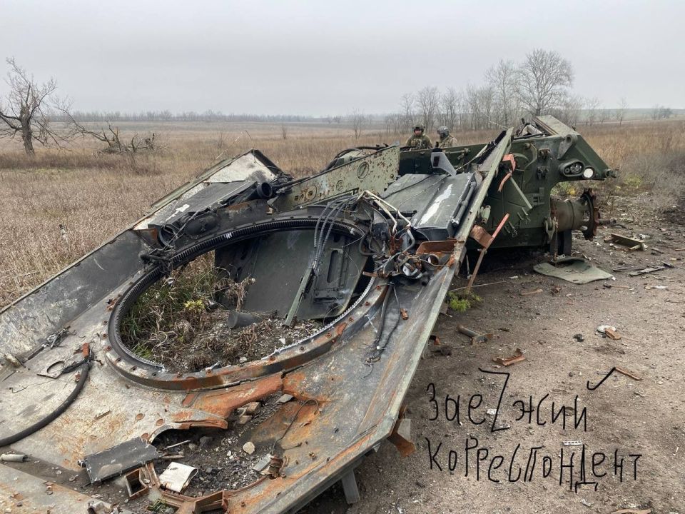 На кадрах - все что осталось от танка Leopard 1A5