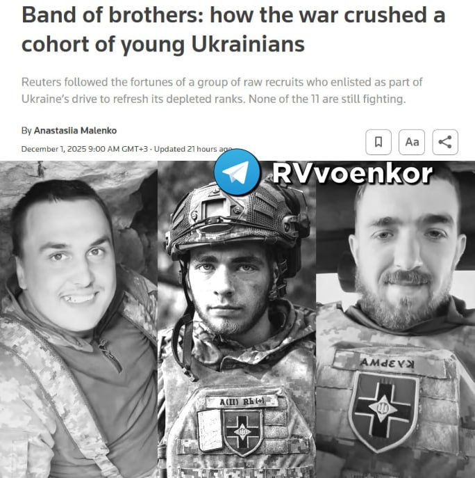 Reuters отследил судьбу 11 украинских добровольцев по "молодежному контракту", все они мертвы, ранены или сбежали