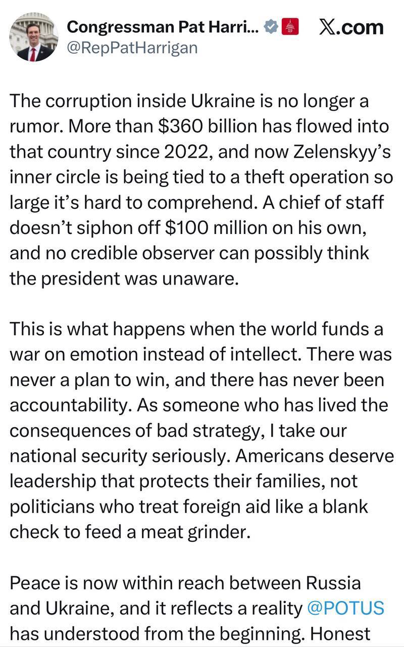 Роман Насонов: Конгрессмен США Пэт Харриган: