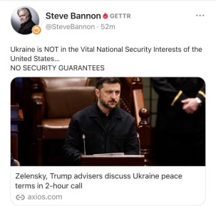 Бэннон рубанул по Киеву и Вашингтону