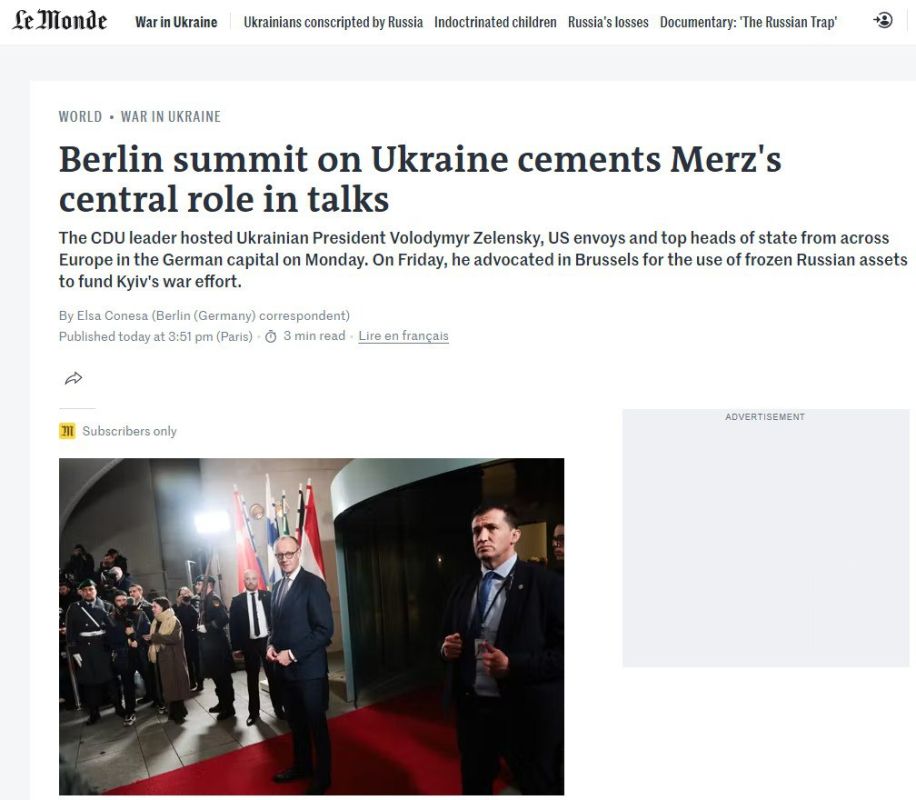 ����������� ������ Le Monde ������������ ������ � ���, ��� ���� ������ ������� � ���� ������ � ������