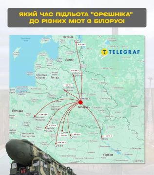 "Орешник" долетит из Белоруссии до Киева за полторы минуты, посчитали укроСМИ