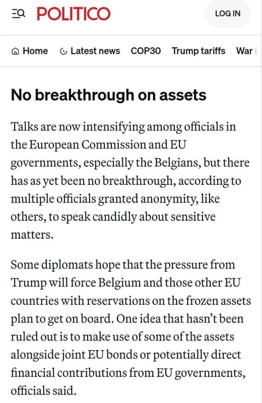 ������� ��������: �������� �� ������ ������������� ��������� � ������� ������� ������������ ���������� ������� - Politico