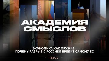 АКАДЕМИЯ СМЫСЛОВ: Экономика как оружие — почему разрыв с Россией вредит самому ЕС