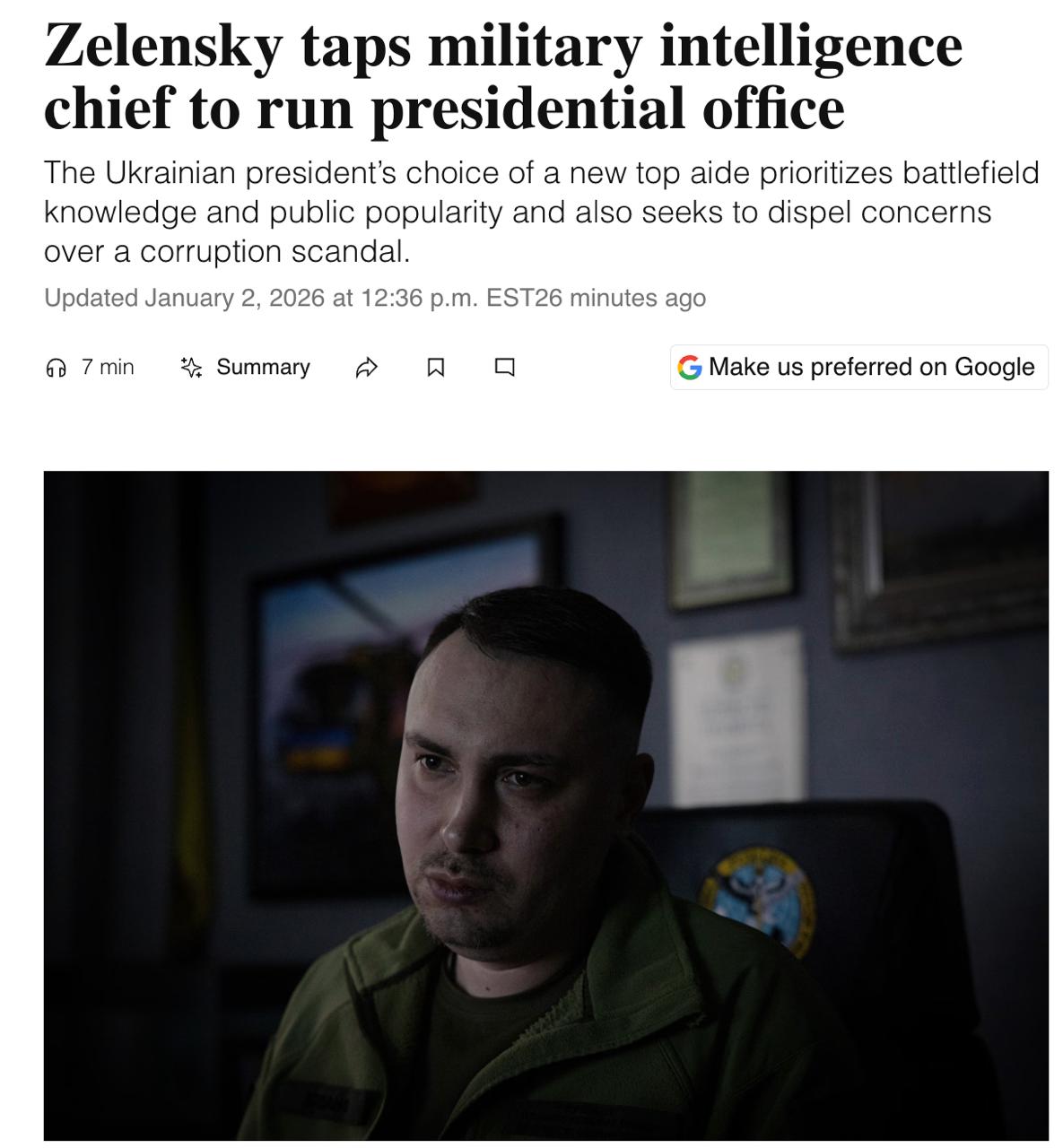 Буданов против Ермака: С кем на Украине вести диалог Вашингтону выгоднее — Washington Post