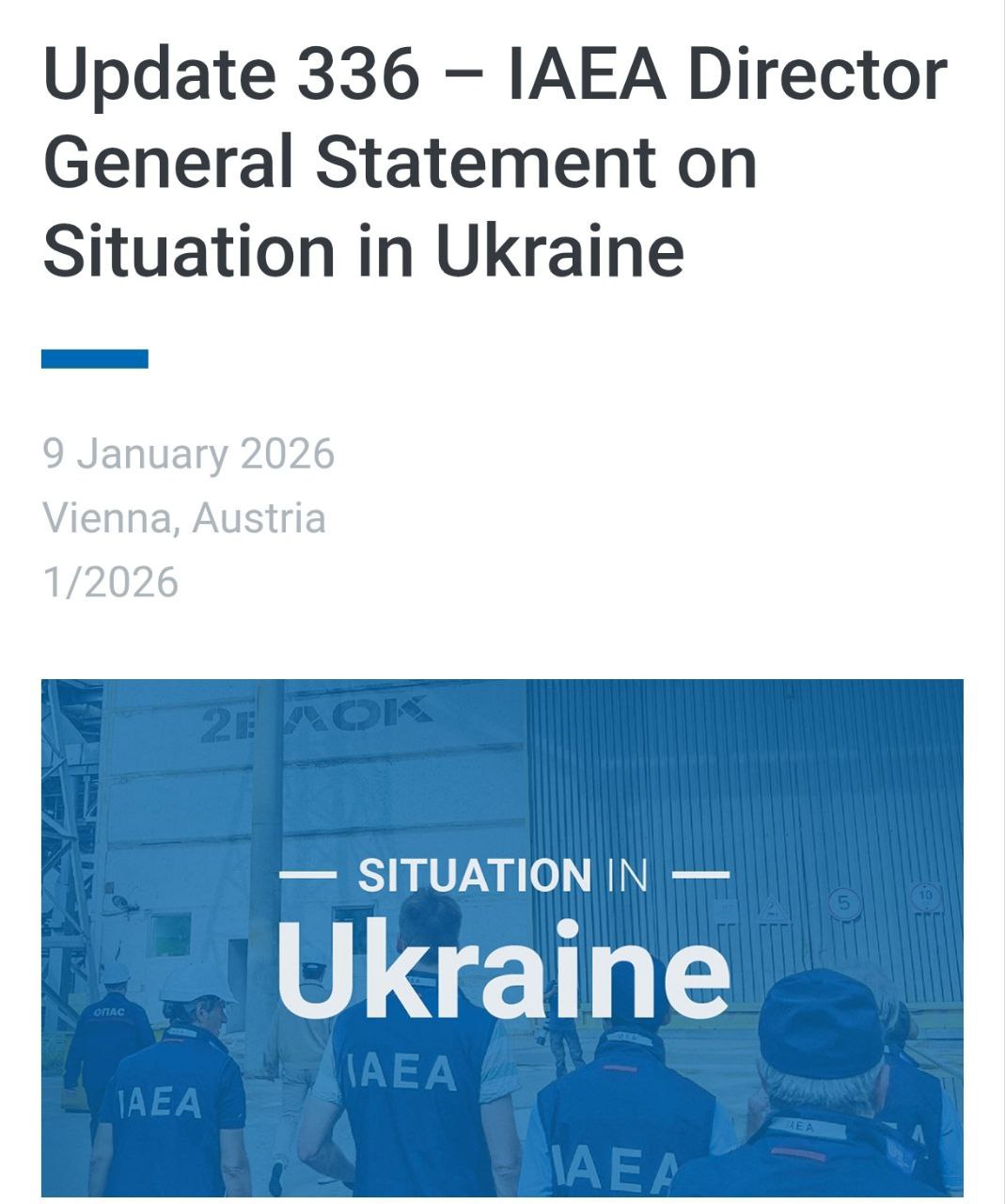 МАГАТЭ начало консультации с Россией и Украиной о перемирии в районе Запорожской АЭС, чтобы отремонтировать поврежденную резервную линию