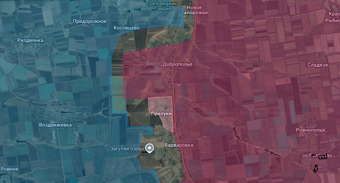Запорожская область. Наши бойцы проводят зачистку села Прилуки, — сообщает Анатолий Радов