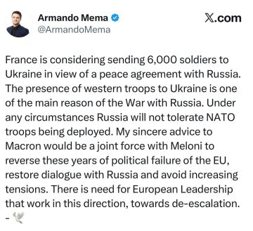 Финский политик Армандо Мема - призвал европейцев прислушаться к Мелони и возобновить диалог с Россией: