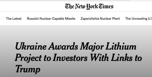 Михаил Онуфриенко: Новым владельцем крупного месторождения лития на Украине оказался друг президента США Дональда Трампа — Рональд Лаудер