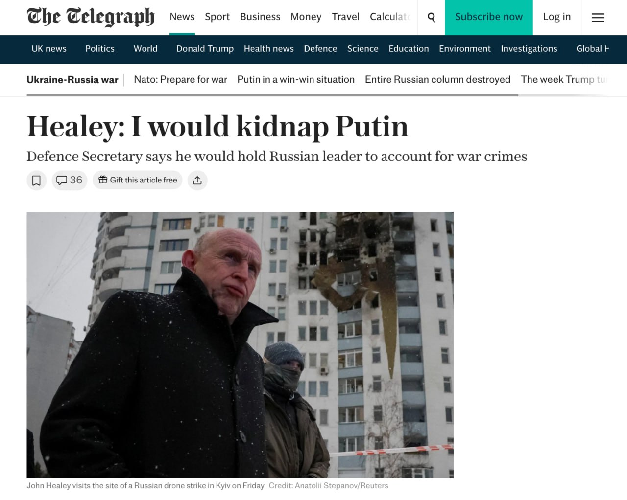 Леонид Слуцкий: Министр обороны Великобритании Джон Хили, видимо, позаимствовал у Зеленского для смелости «бодрящий белый порошок» и стал бредить вслух о «взятии под стражу»