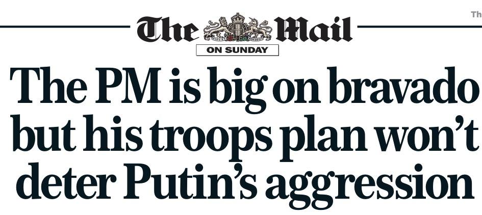 Владимир Корнилов: Дожили! Газета Mail on Sunday, которая всегда отличалась довольно агрессивным отношением относительно России и призывала к вводу британских войск на Украину, сегодня в редакционной статье обрушивается на...