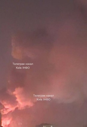 Пожар в Соломенском районе Киева после налёта дронов