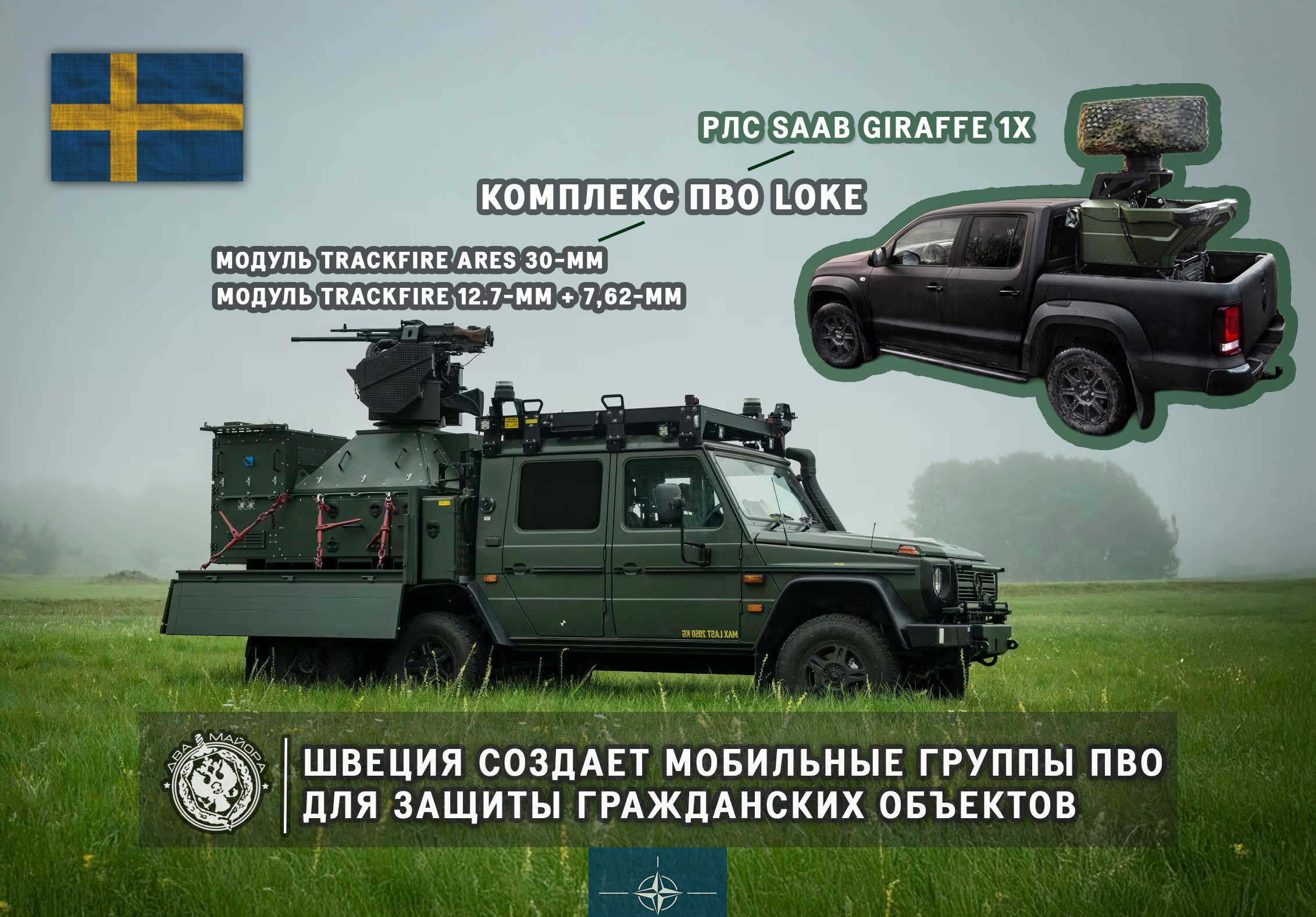Два майора: Швеция создает мобильные группы ПВО для защиты гражданских объектов