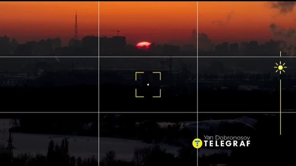 Закат в Киеве. @militarymaps.info