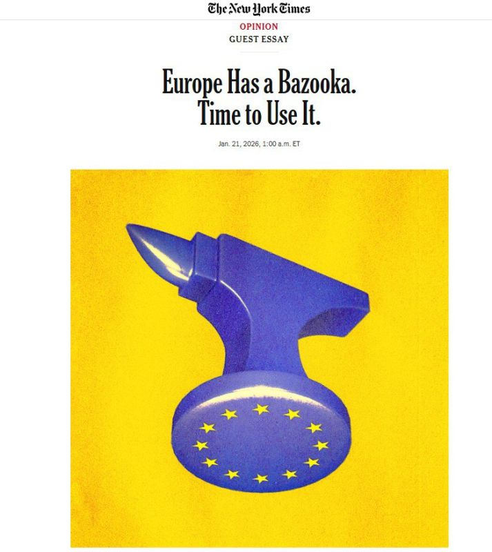 The New York Times пишет, что если Европа применит против Трампа свою ‘экономическую базуку’ – пострадает Украина