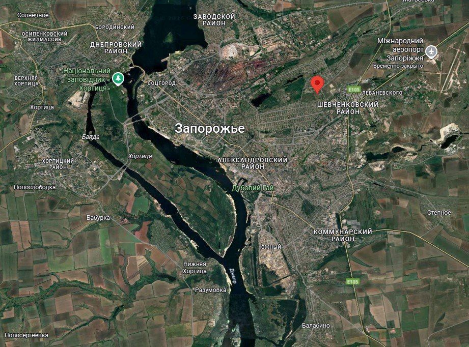 Удар в Запорожье был нанесен по ПС "Днепр-Донбасс"