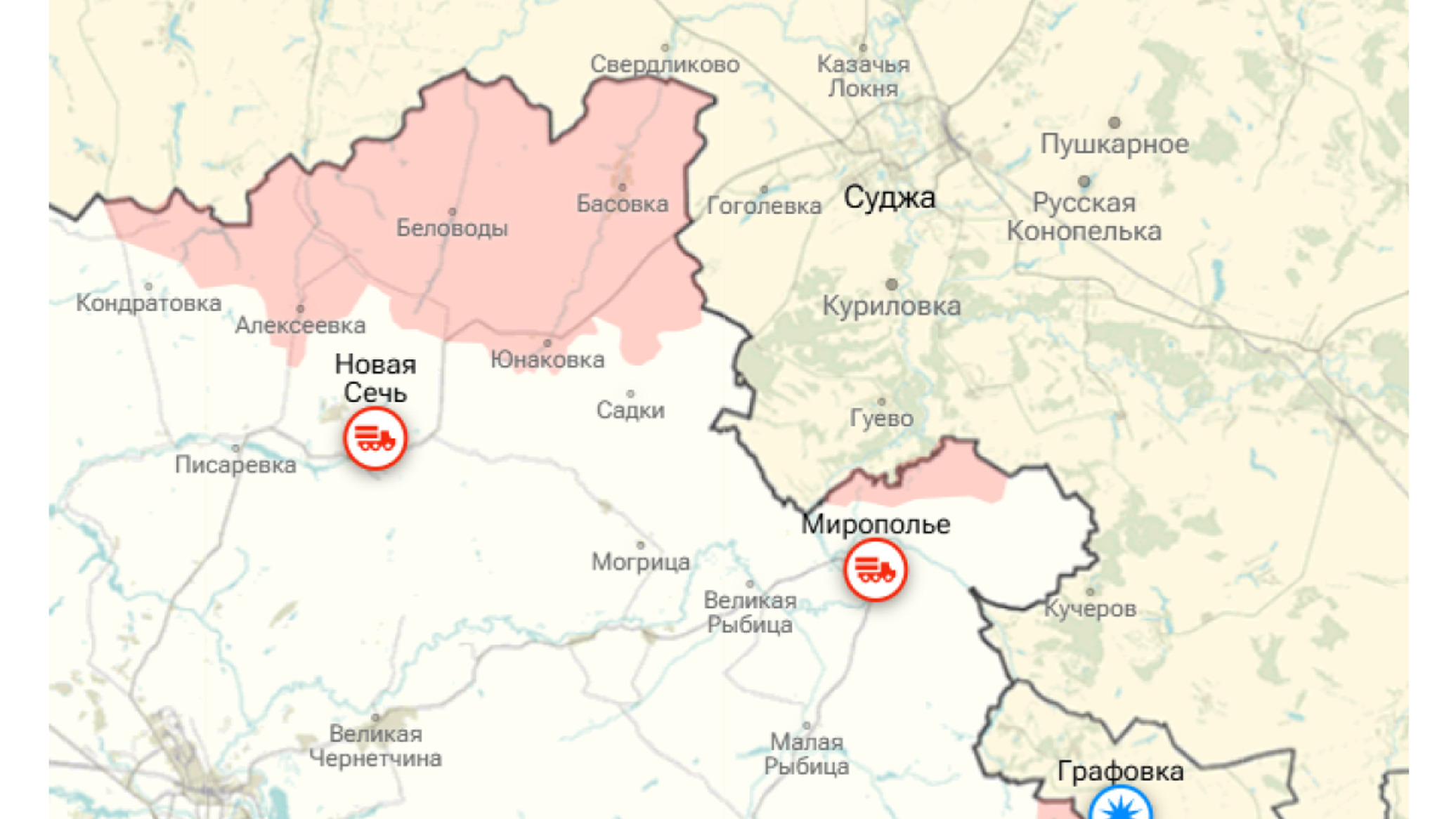 Успехи ВС РФ отмечены на Сумском направлении