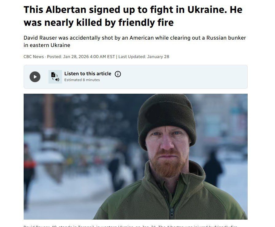 Снёс полчерепа: американский наёмник на Украине расстрелял боевика из Канады, — CBC