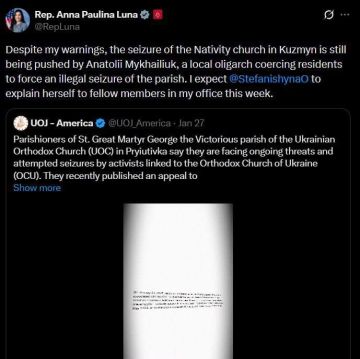 Конгрессвумен потребовала объяснений от Украины из-за захвата храмов УПЦ раскольниками