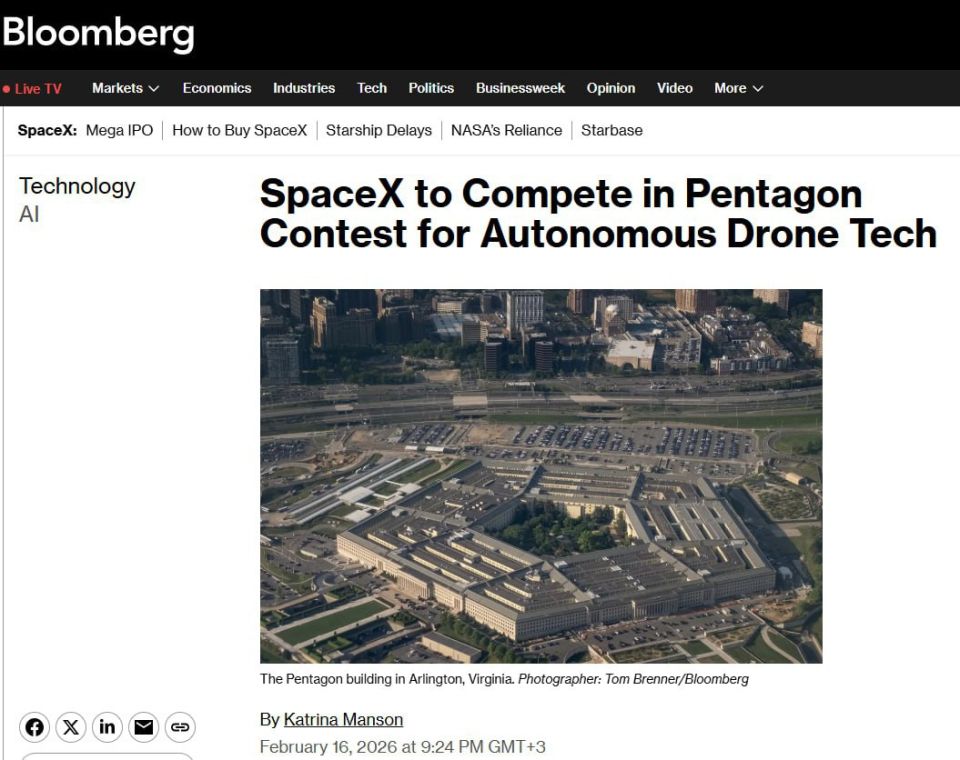 Из-за войны на Украине США готовятся воевать роями дронов