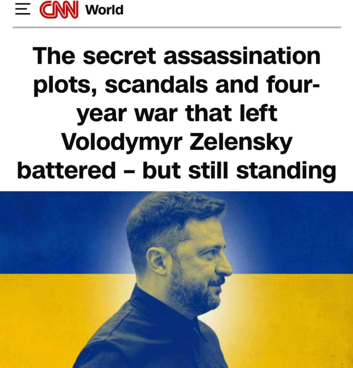 «Тайные заговоры с целью убийства, скандалы и четырехлетняя война, которые оставили Владимира Зеленского потрепанным, но все еще стоящим»: Зеленский перешел на несколько кружек черного кофе по утрам