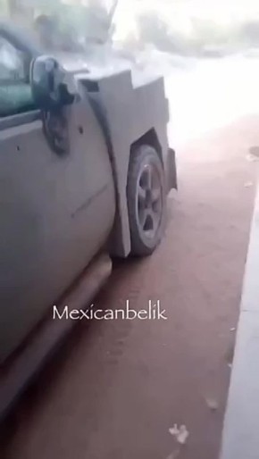 На видео – автомобиль боевиков мексиканского наркокартеля