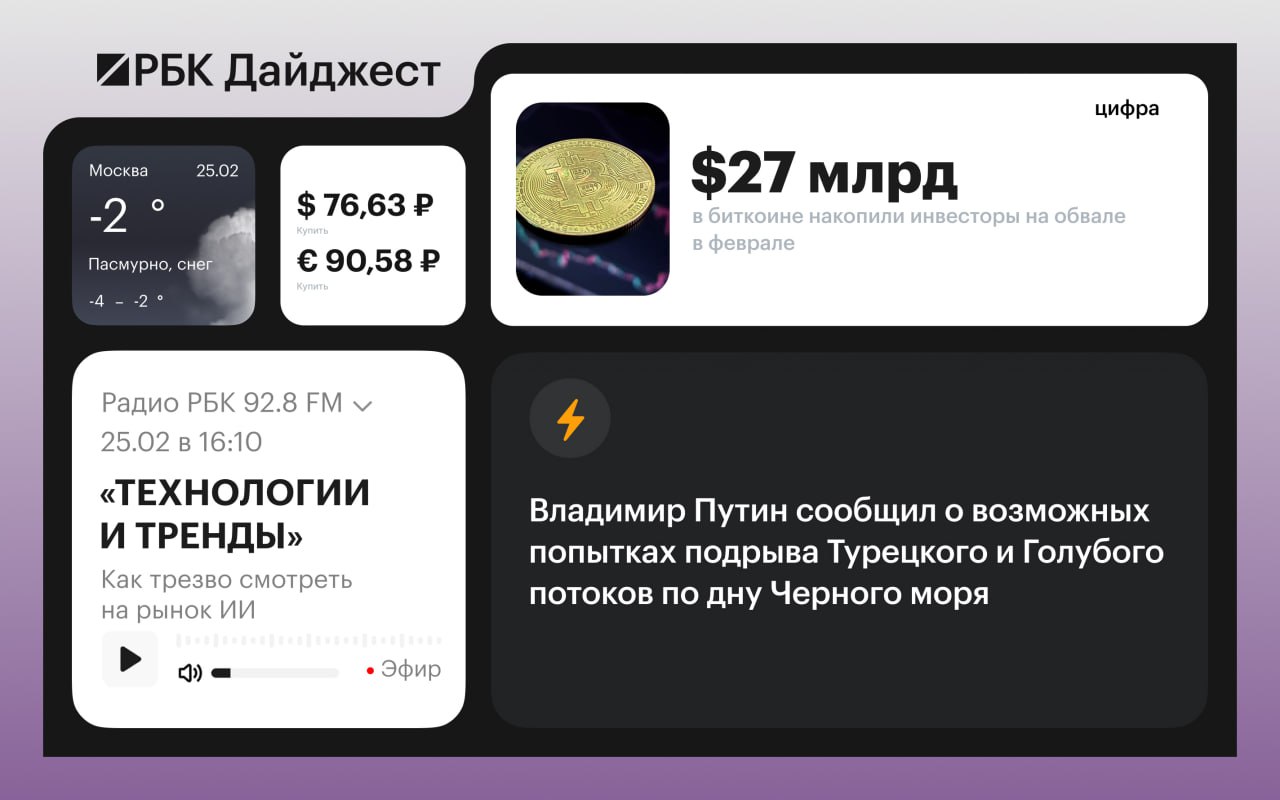 Главные новости к вечеру 24 февраля