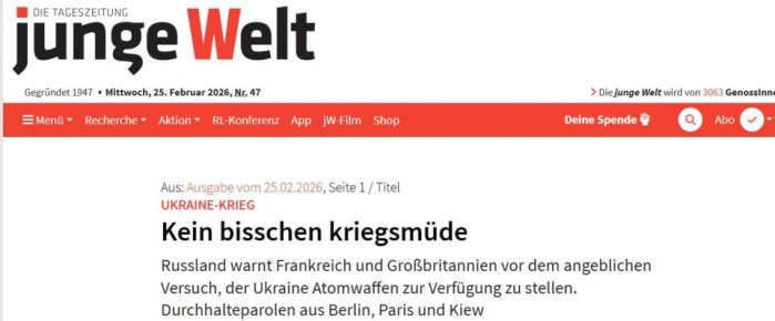 Junge Welt: �������� ����� ������ �������� ����� � ����