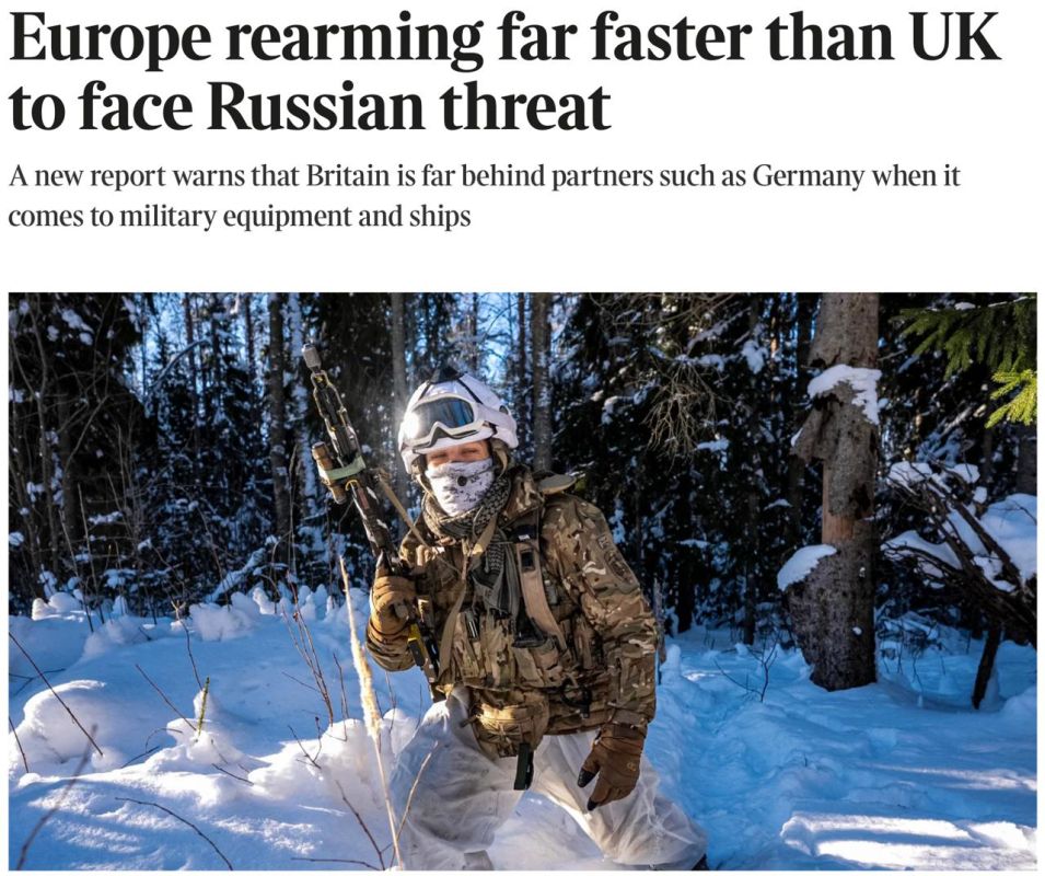 Владимир Корнилов: The Times сегодня бьет тревогу, доказывая, что в гонке вооружений Британия проигрывает «соцсоревнование» с другими странами Европы