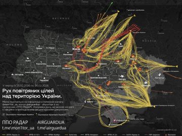 Карта ночной и плавно перетекающей в утреннюю атаку по целям на Украине, основными объектами поражения стали подстанции, аэродром, ТЭЦ, ТЭС и объекты ВПК