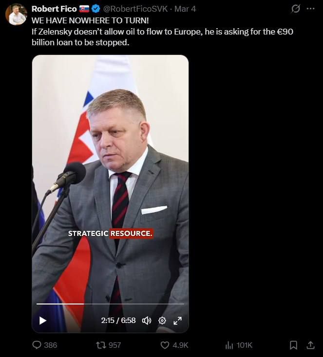 Словакия вслед за Венгрией грозит заблокировать кредит ЕС для Украины