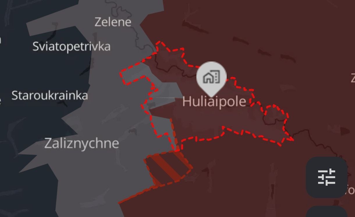 Российские войска продвинулись западнее Гуляйполя, сообщает украинский OSINT-паблик Deep State