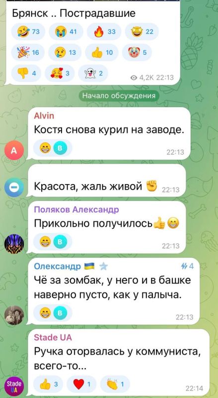 Юлия Витязева: Не знаю, какая тварь сняла видео, на котором сотрудника Брянского предприятия, атакованного Украиной, выводят с фактически оторванной до локтя рукой, но хутор уже скачет