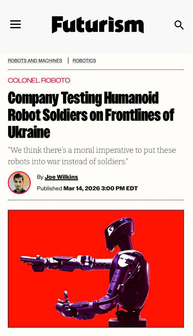 Украина получила двух гуманоидных роботов Phantom MK-1, предназначенных для военного использования, что знаменует собой одну из первых реальных оценок технологии гуманоидных солдат на поле боя