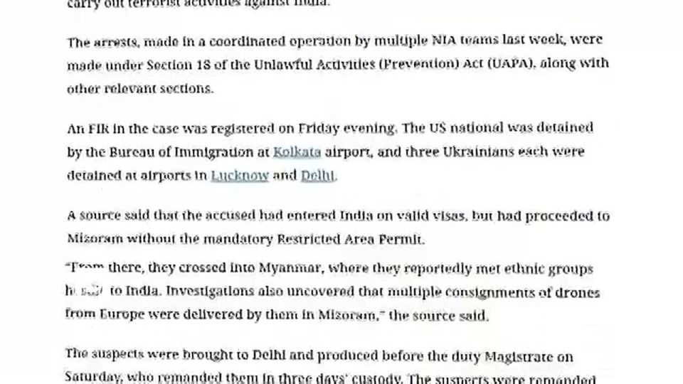 Шестерых граждан Украины и одного американца задержали в Индии