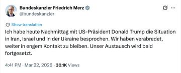 Сегодня днём я переговорил с Трампом — Мерц