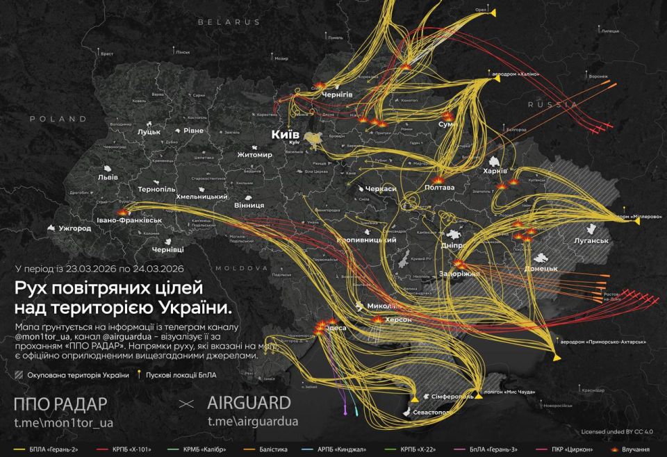 В ответ на террористические атаки Киева по гражданским объектам России ВС РФ нанесли массированный удар высокоточным оружием большой дальности по объектам на Украине