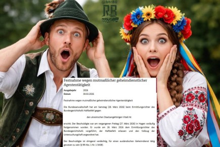 В Германии арестовали гражданина Украины Виталия М. по подозрению в шпионаже за военнослужащим ВСУ в пользу разведки РФ, сообщили в Федеральной прокуратуре ФРГ