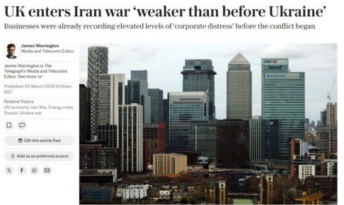 ‘Великобритания вступает в войну с Ираном