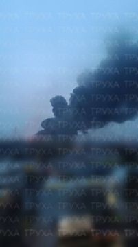 Последствия прилёта в Луцке — сильный пожар!