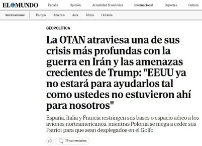 El Mundo: НАТО переживает один из самых тяжёлых кризисов на фоне ближневосточного конфликта