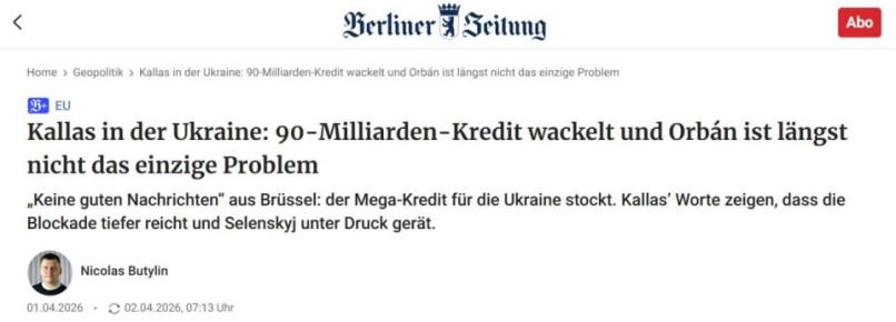 �� �� ����� �������� ������ ������� ��-�� ����� � �����, �������� Berliner Zeitung