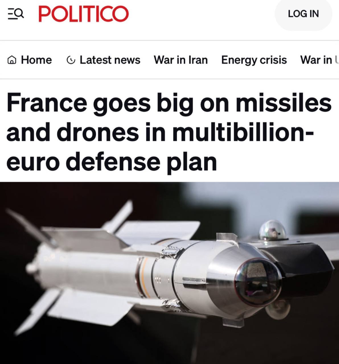 «Франция уделяет большое внимание ракетам и беспилотникам в рамках многомиллиардного оборонного плана»: Франция планирует увеличить запасы беспилотников до 400% к 2030 году