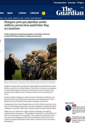 Венгрия взяла под военную защиту газопровод на фоне выборов и обвинений в провокации