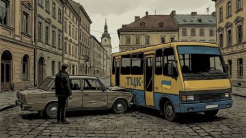 На Украине мужчина въехал в микроавтобус ТЦК, чтобы освободить мобилизованного