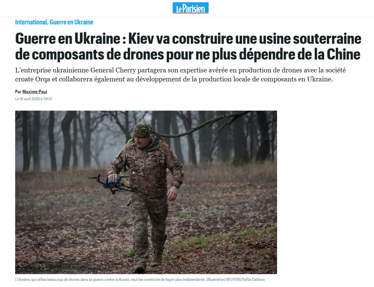 Le Parisien: Украина строит подземный завод дронов