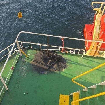 Грузовое судно, которое следовало в порт Черноморск (Одесская область), было атаковано в Чёрном море