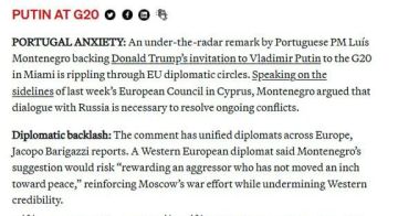 ������� �������: ����� ���������� ���� ���������� ������� ����������� ������ �������� ������ � ����� ���������� ������� G20, �������� Politico