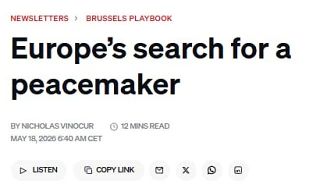 ������ �� �������� �� ���� ������������� � �������, � Politico
